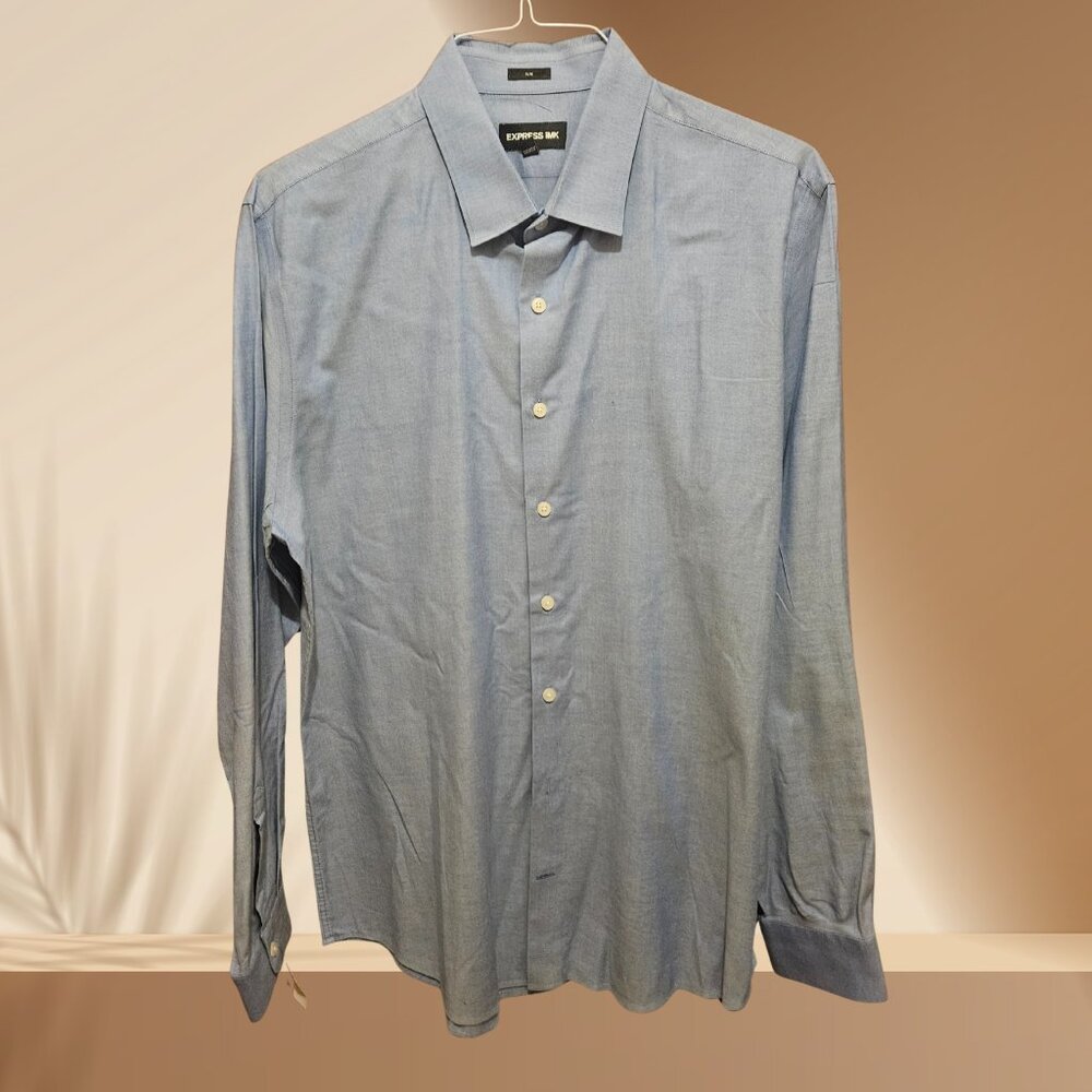 EXPRESS IMX Blue Dress Shirt | XL / 17.5 Neck